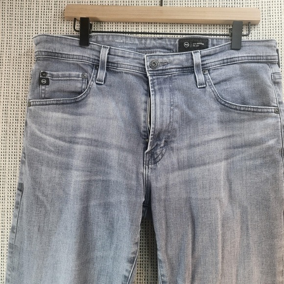 AG Adriano Goldschmied Tellis Jeans Mens 34x34 Gray Modern Slim Italian Fabric‎